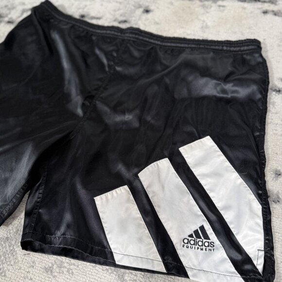 Vintage 90s Adidas Nylon Satin Sport Track Shorts - Picture 3 of 5